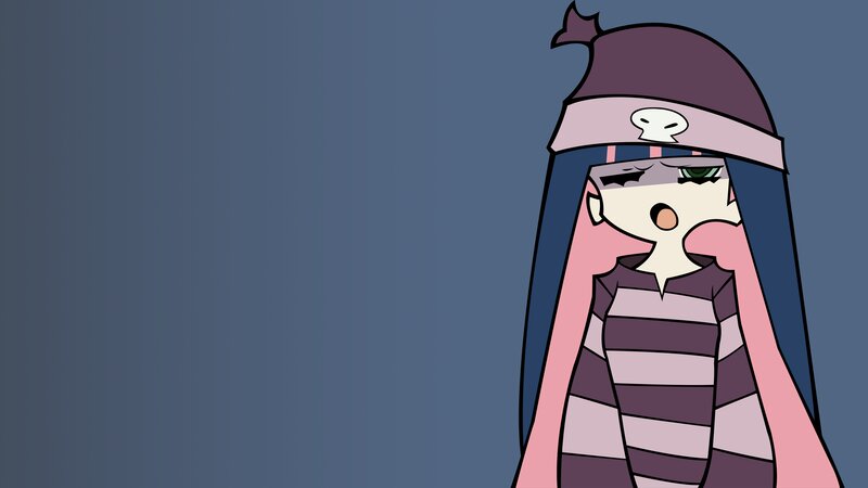 Anime Character with Long Hair — Blue, Neutral