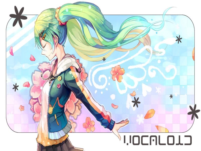 Anime Character with Long Hair — Blue, Serene
