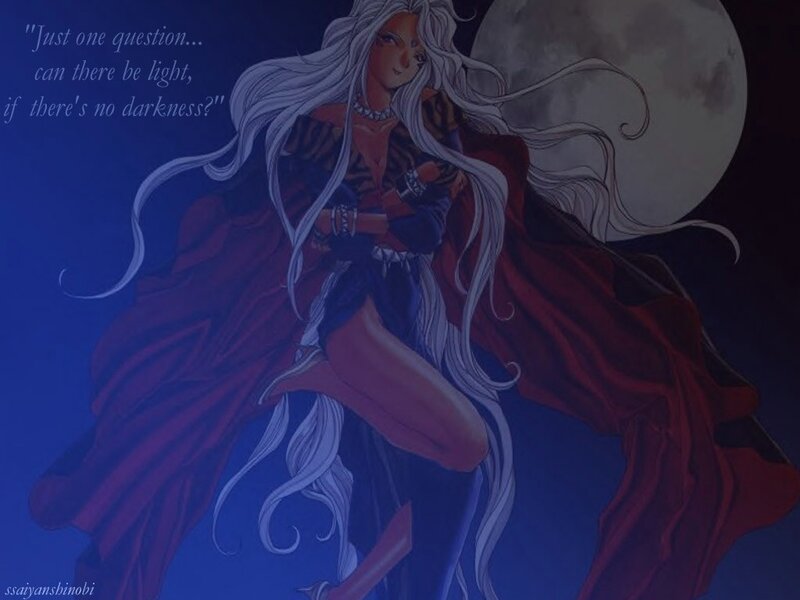 Anime Character with Long Hair — Blue