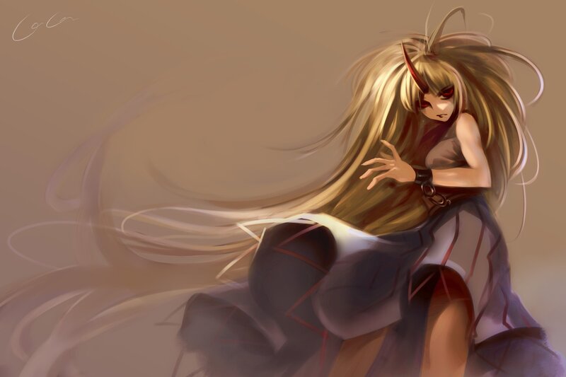 Anime Character with Long Hair — Brown, Dramatic, Digital Art, Long Hair