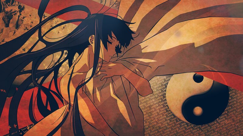 Anime Character with Long Hair — Brown, Dramatic, Manga