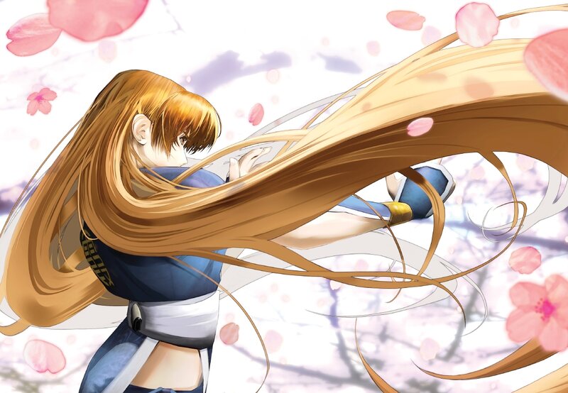 Anime Character with Long Hair — Brown, Serene