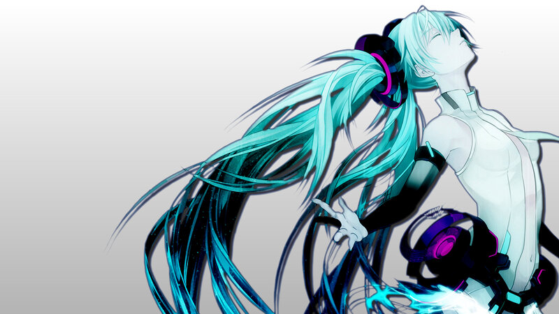 Anime Character with Long Hair — Cyan, Serene, Digital Art
