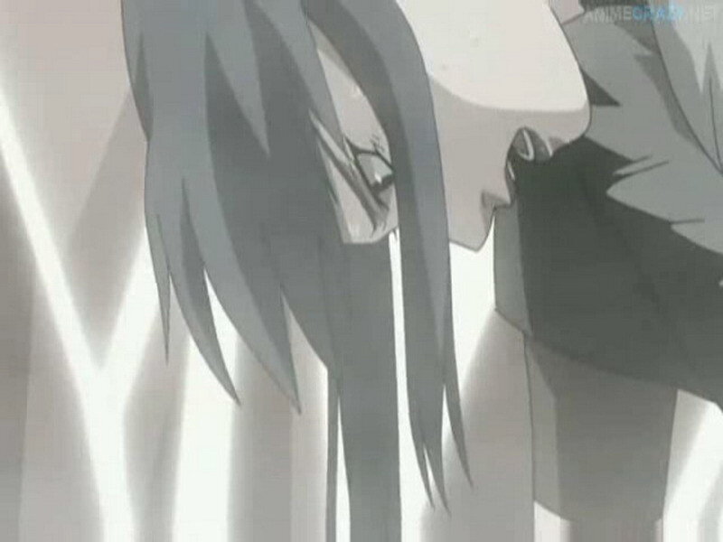 Anime Character with Long Hair — Gray, Dramatic, Face
