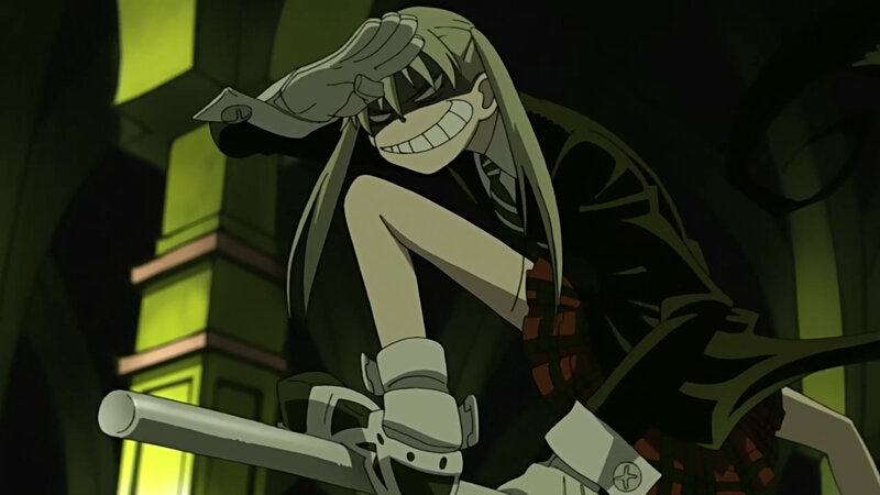 Anime Character with Long Hair — Green, Dramatic, Night