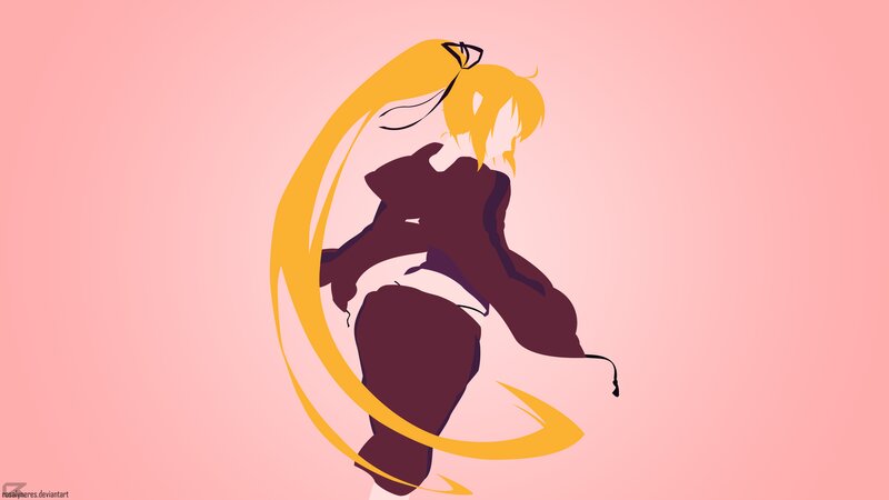 Anime Character with Long Hair — Pink, Calm