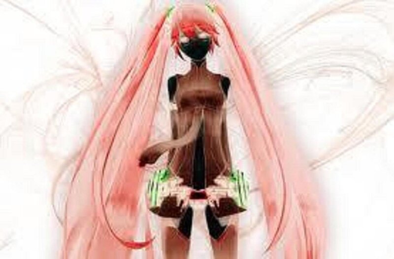 Anime Character with Long Hair — Pink, Dramatic, Digital Art