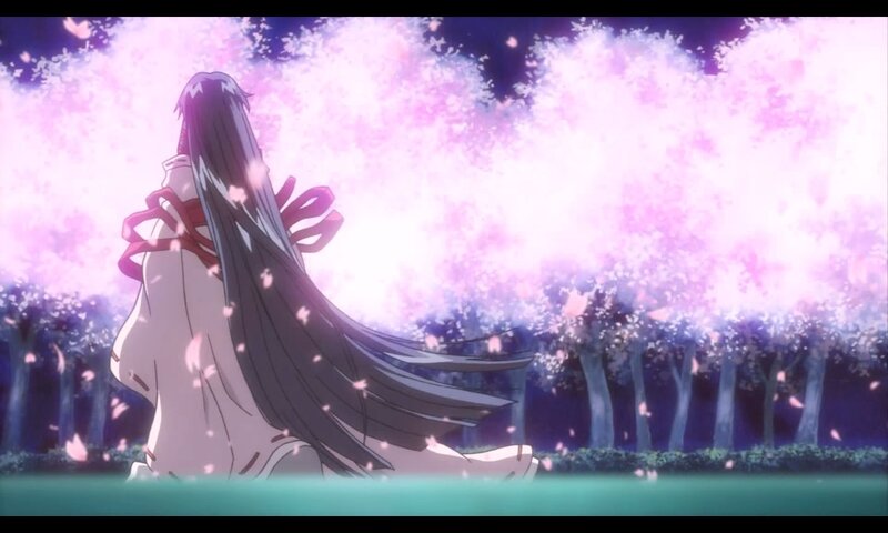 Anime Character with Long Hair — Pink, Serene, Spring