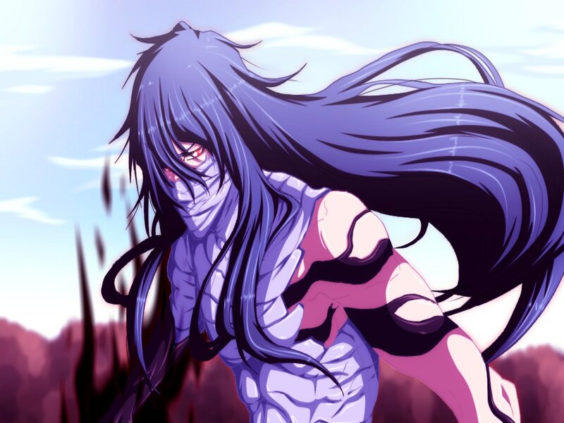 Anime Character with Long Hair — Purple, Dramatic, Afternoon