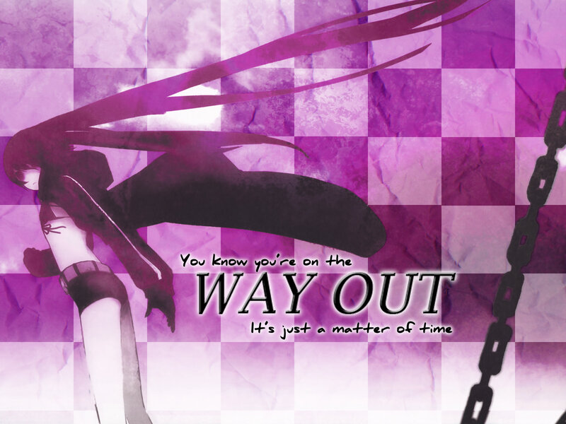 Anime Character with Long Hair — Purple, Dramatic, Digital Art, Chains