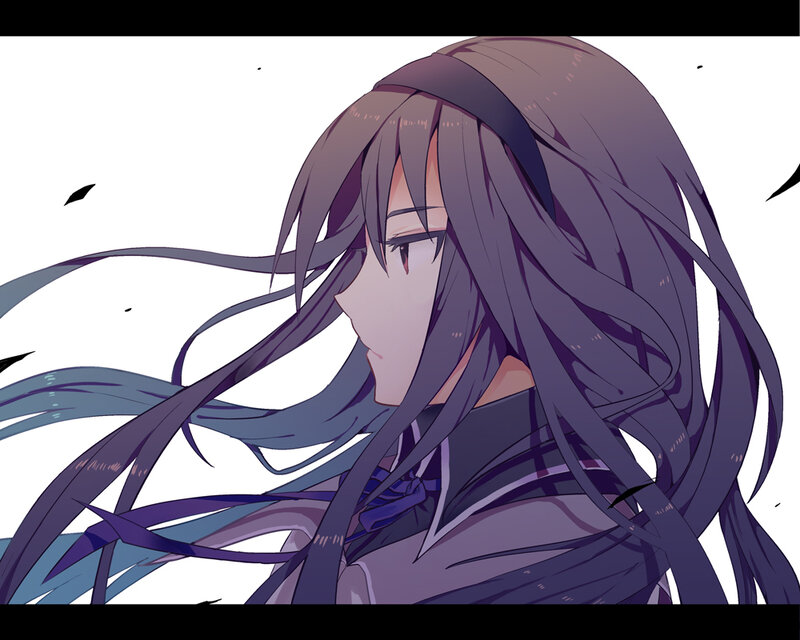 Anime Character with Long Hair — Purple, Dramatic, Eyes