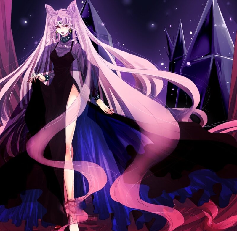 Anime Character with Long Hair — Purple, Dramatic, Night, Manga, Long Hair