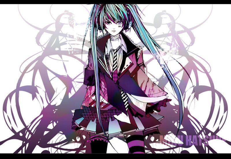 Anime Character with Long Hair — Purple, Dramatic
