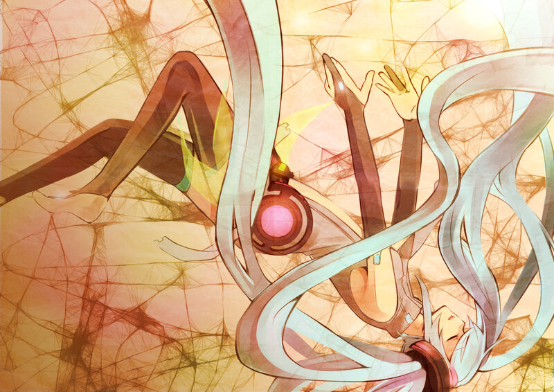Anime Character with Long Hair — White, Dramatic, Digital Art, Long Hair
