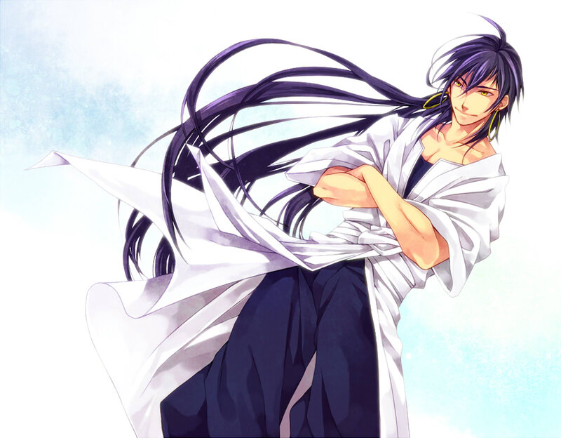 Anime Character with Long Hair — White, Dramatic, Manga, Long Black Hair