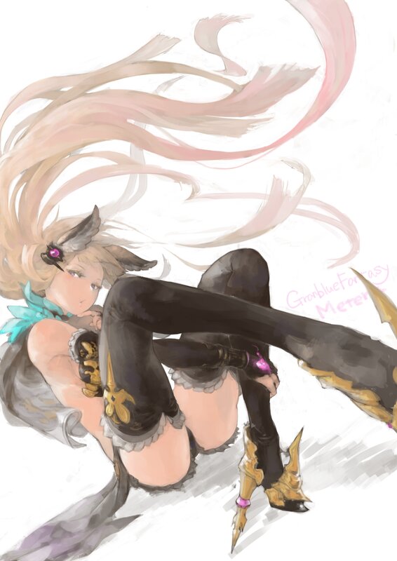 Anime Character with Long Hair — White, Dynamic, Digital Art, Long Hair