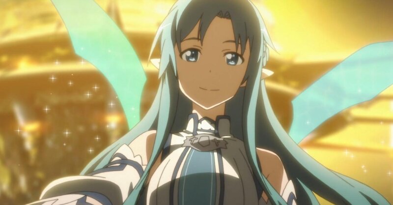 Anime Character with Long Hair — Yellow, Serene, Long Hair