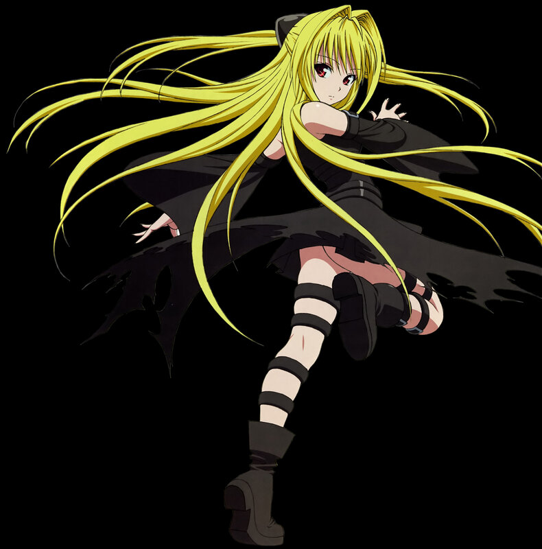 Anime character with long yellow hair