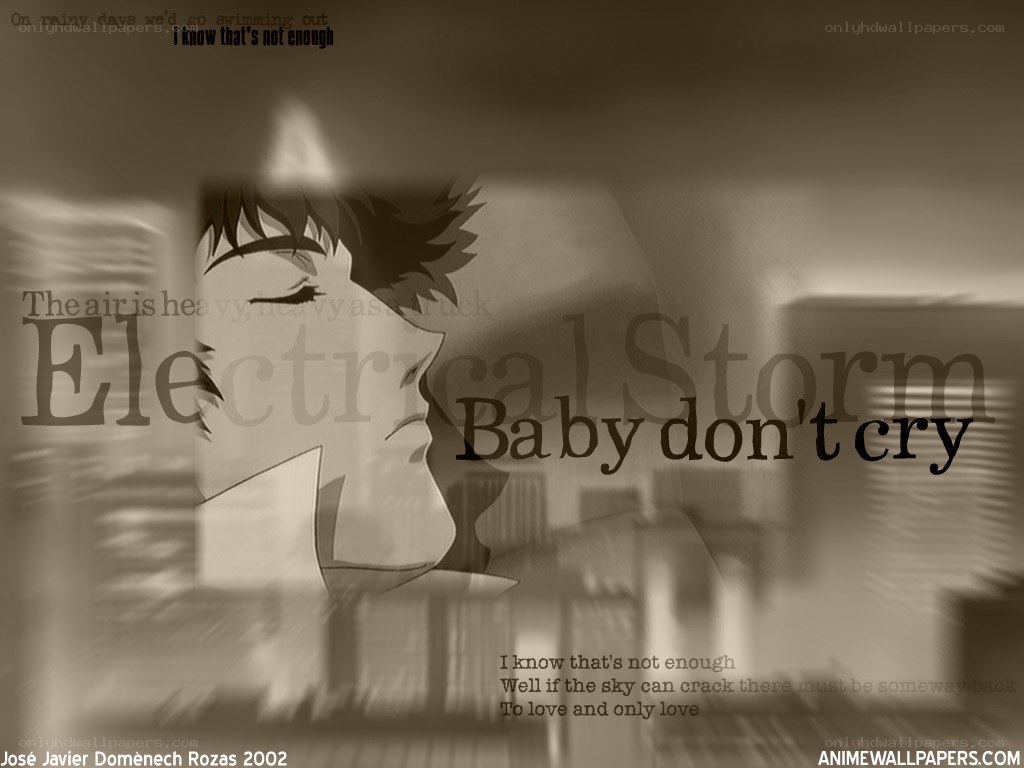 Anime character with lyrics