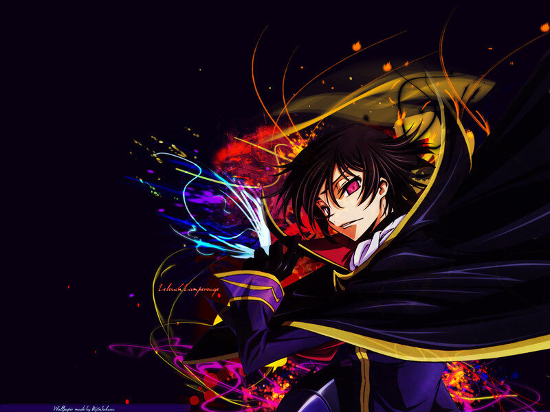 Anime Character with Magic — Black