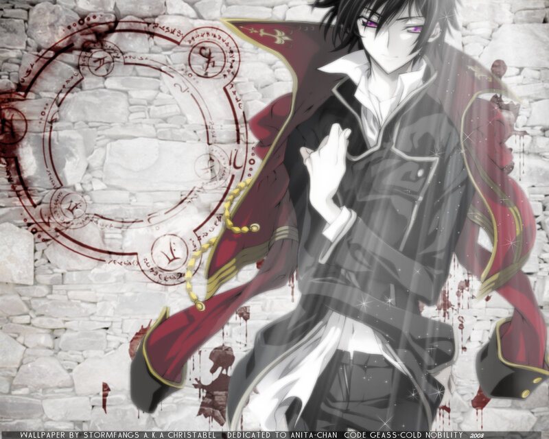 Anime character with magic circle