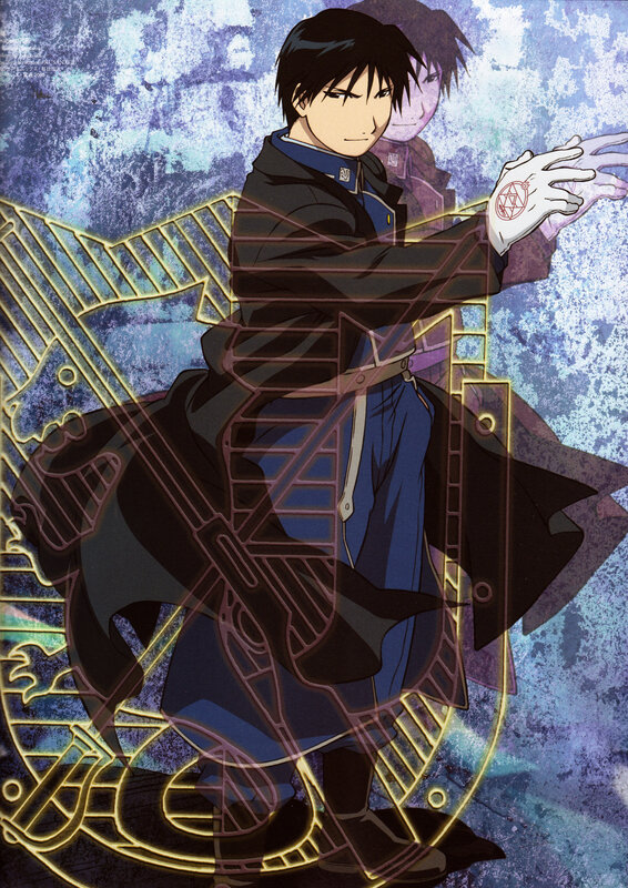 Anime Character with Magic Circle — Blue
