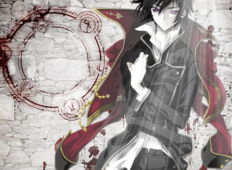 anime character with magic circle