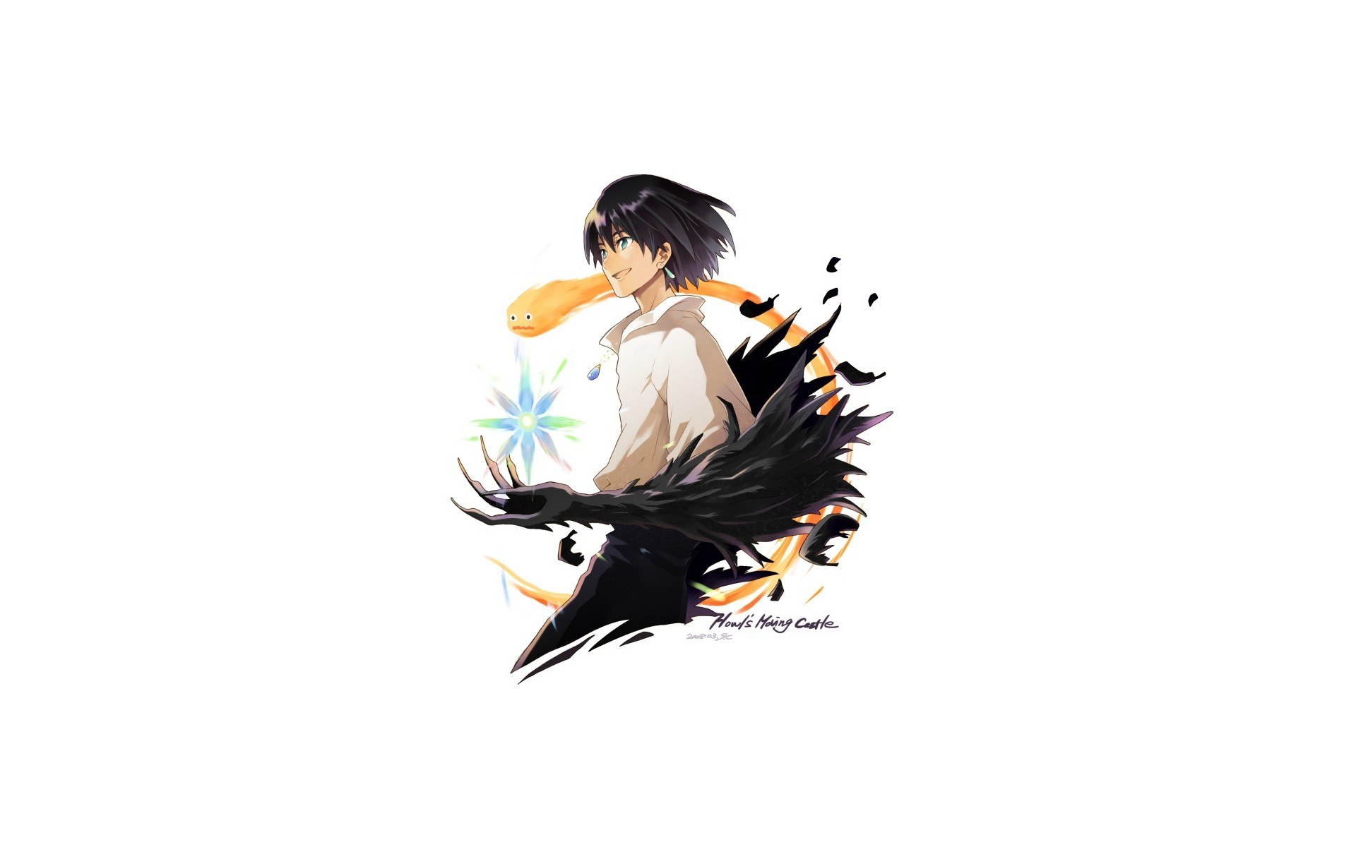 anime character with magical creature