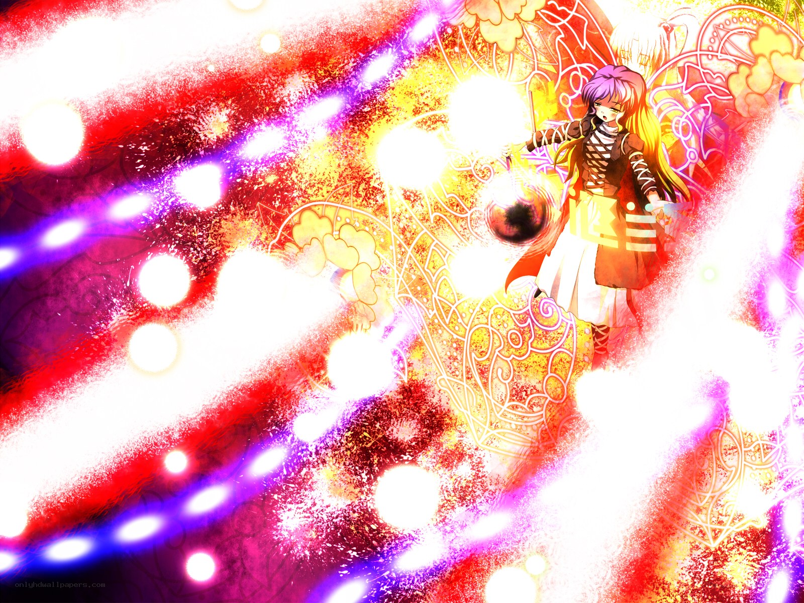 anime character with magical energy