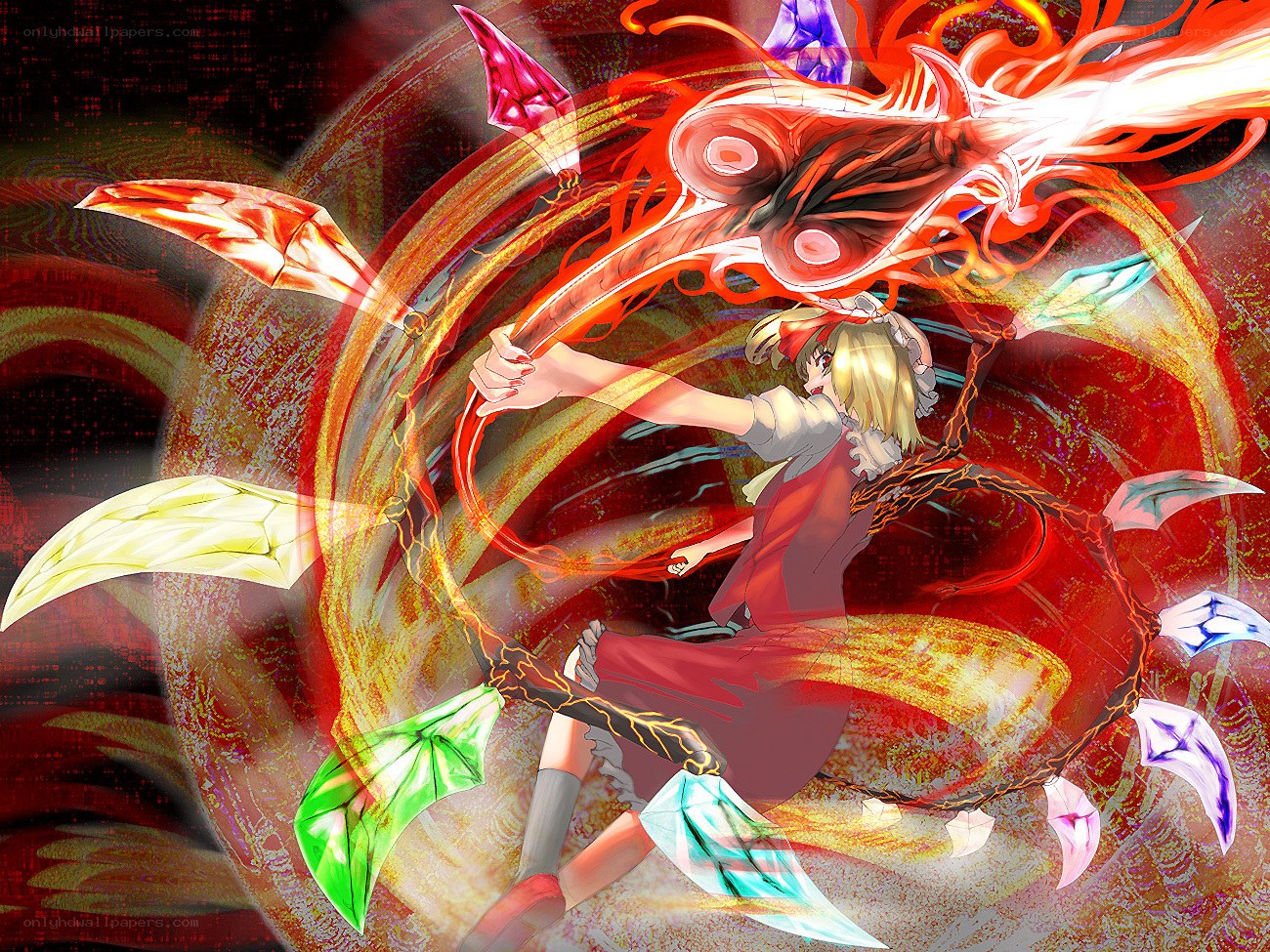 Anime character with magical weapon