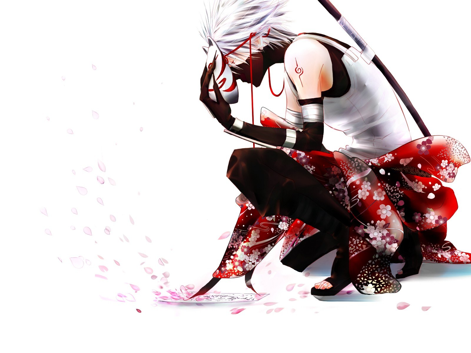 anime character with mask and sword