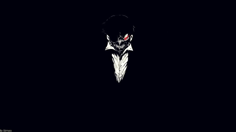 Anime Character with Mask — Black, Dark, Dramatic, Night