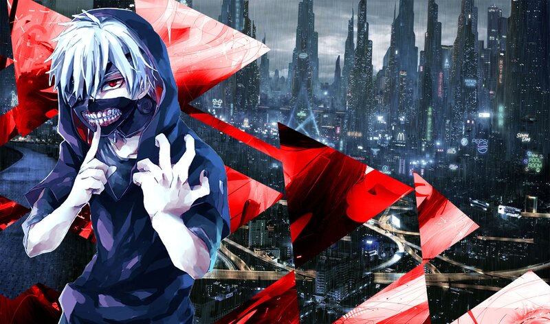 Anime Character with Mask — Black, Dark, Dramatic