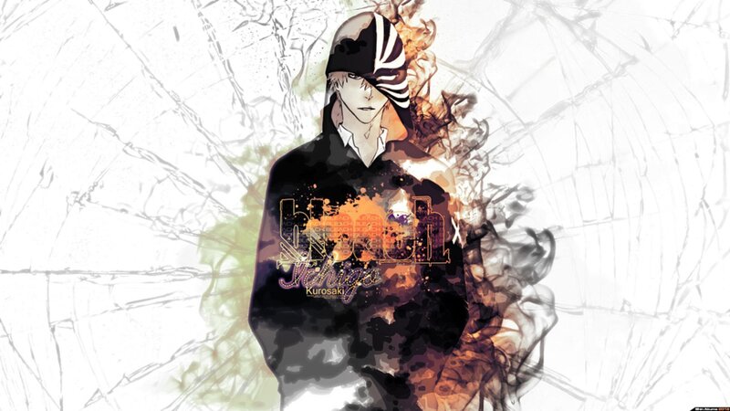 Anime Character with Mask — Black, Dramatic, Digital Art, Smoke
