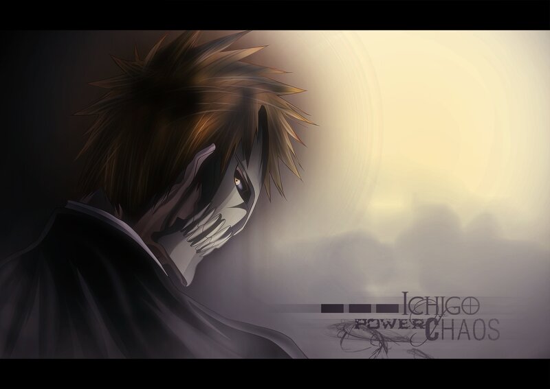 Anime Character with Mask — Black, Dramatic, Digital Art, Spiky Hair