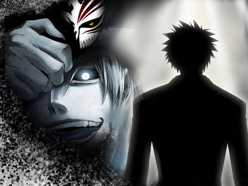 Anime Character with Mask — Black, Dramatic, Manga, Silhouette