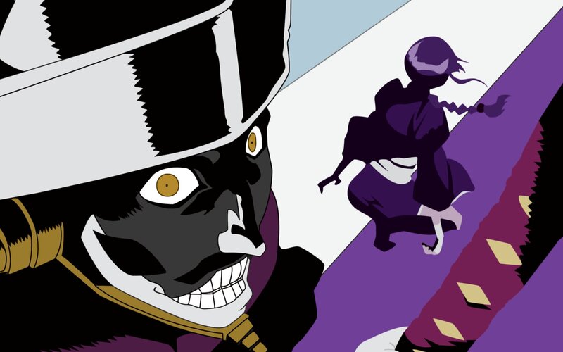 Anime Character with Mask — Black, Dramatic, Manga