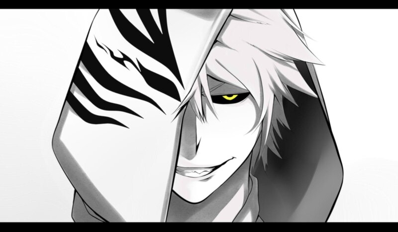 Anime Character with Mask — Black, Dramatic, Manga, Yellow Eye