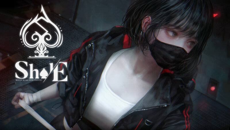 Anime Character with Mask — Black, Dramatic, Night, Digital Art, Jacket