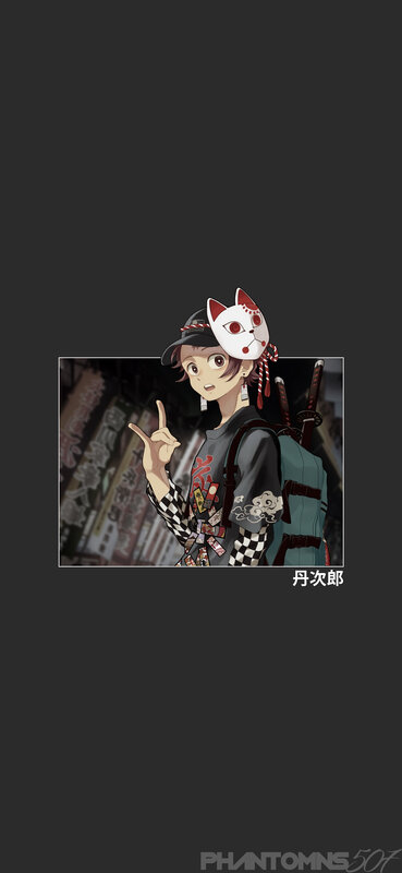 Anime Character with Mask — Black, Dramatic, Night, Swords