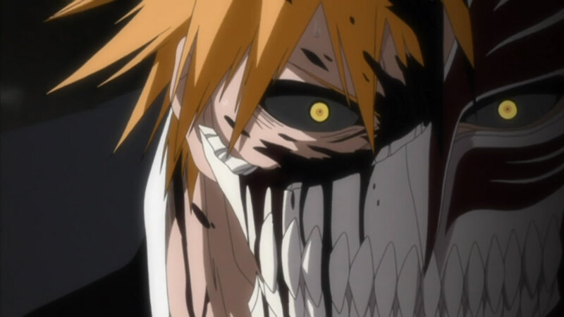 Anime Character with Mask — Black, Dramatic, Yellow Eyes
