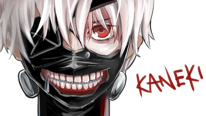 Anime Character with Mask — Black, Intense