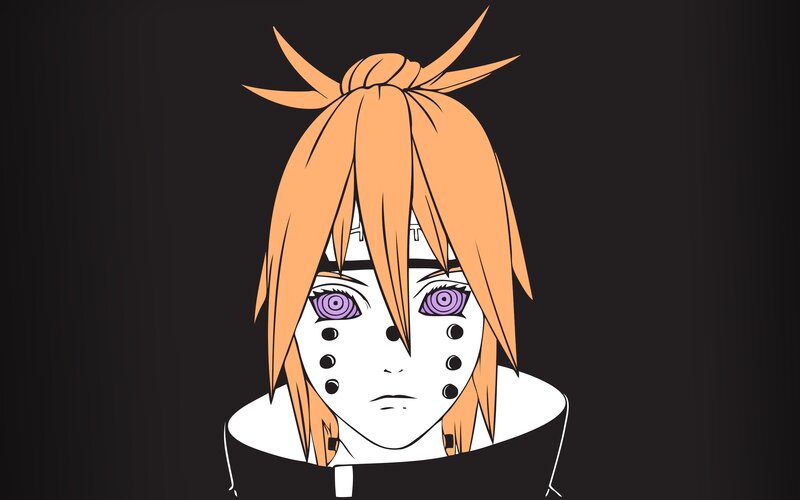 Anime Character with Mask — Black, Serious, Manga