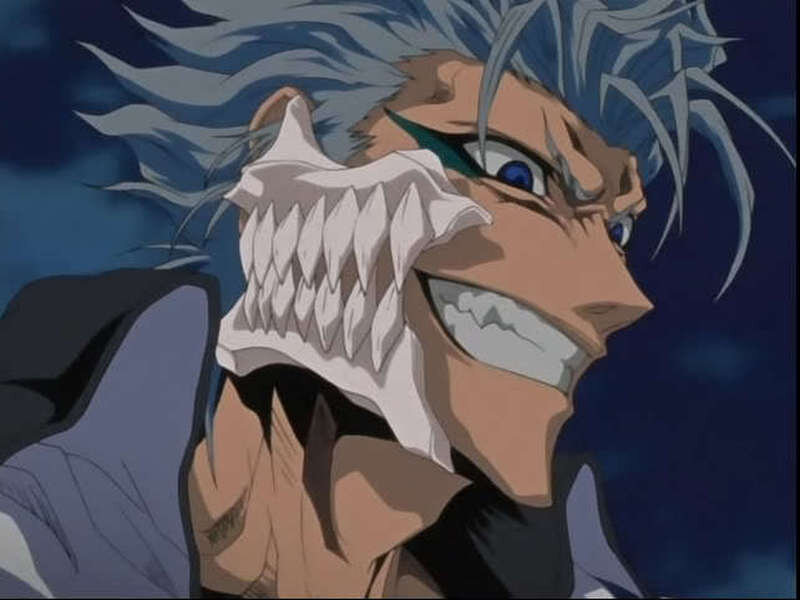 Anime Character with Mask — Blue, Intense