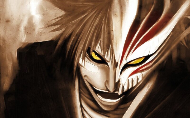 Anime Character with Mask — Brown, Dramatic, Manga, Yellow Eyes, White Hair