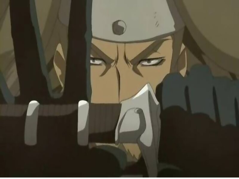 Anime Character with Mask — Brown, Intense