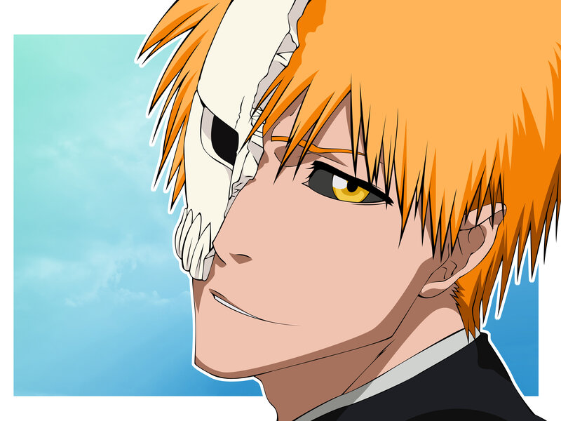 Anime Character with Mask — Orange, Dramatic