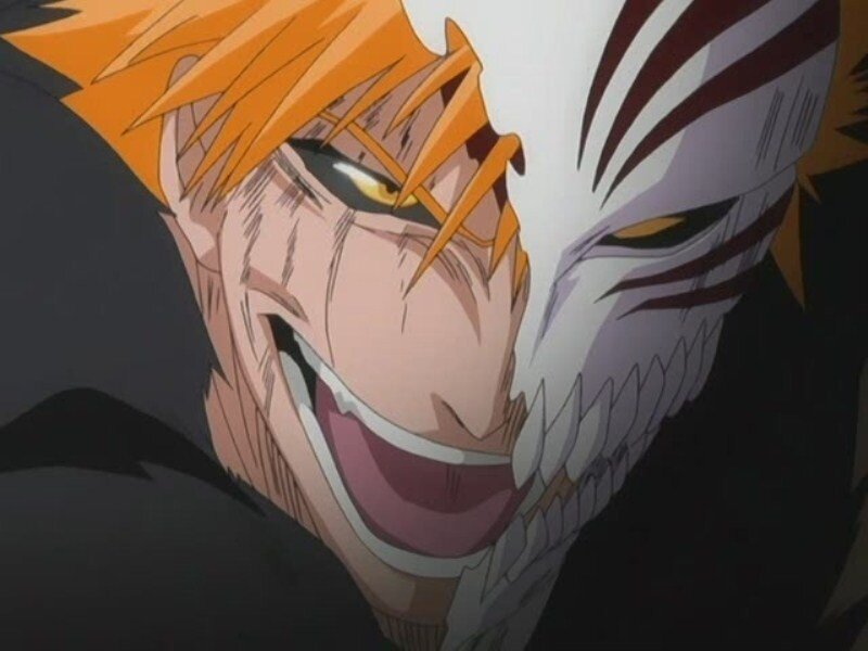Anime Character with Mask — Orange, Intense