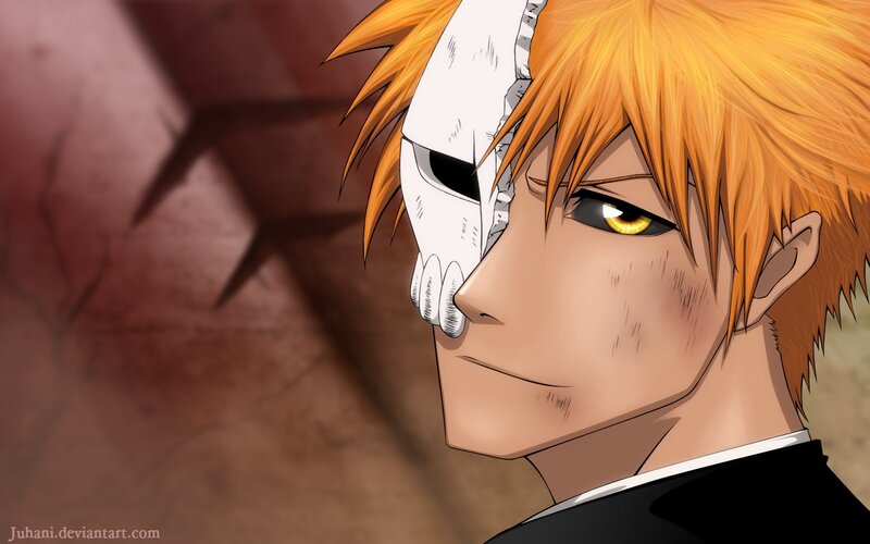 Anime Character with Mask — Orange, Serious