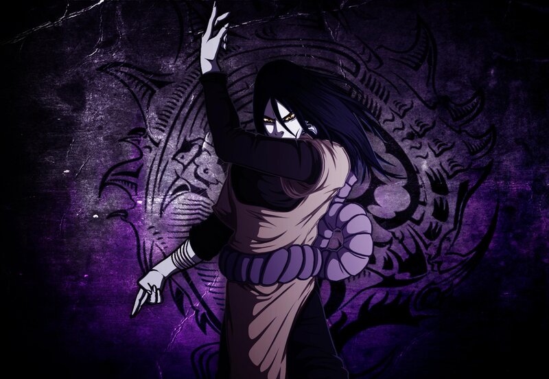 Anime Character with Mask — Purple, Dramatic, Manga